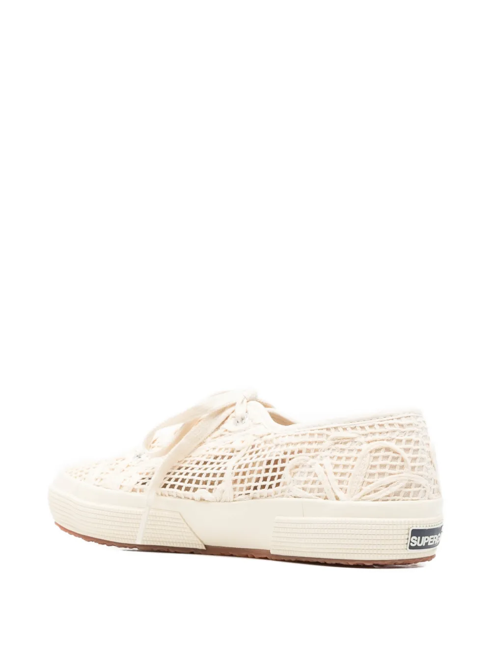Superga 2750 floral-lace sneakers Beige