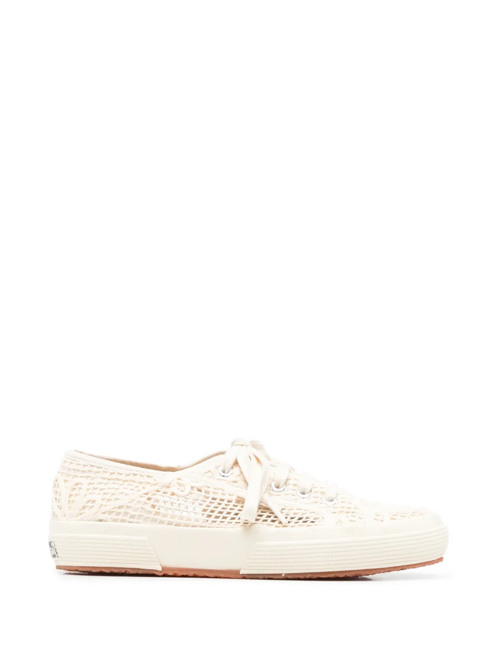 Superga 2750 floral-lace sneakers Beige