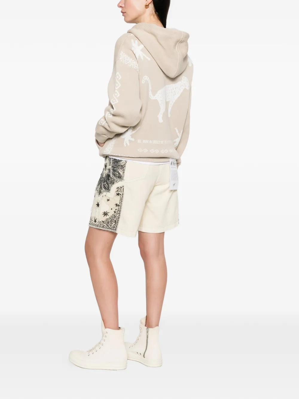  Al Ain Leopard Graphic Cardigan - Neutrals 