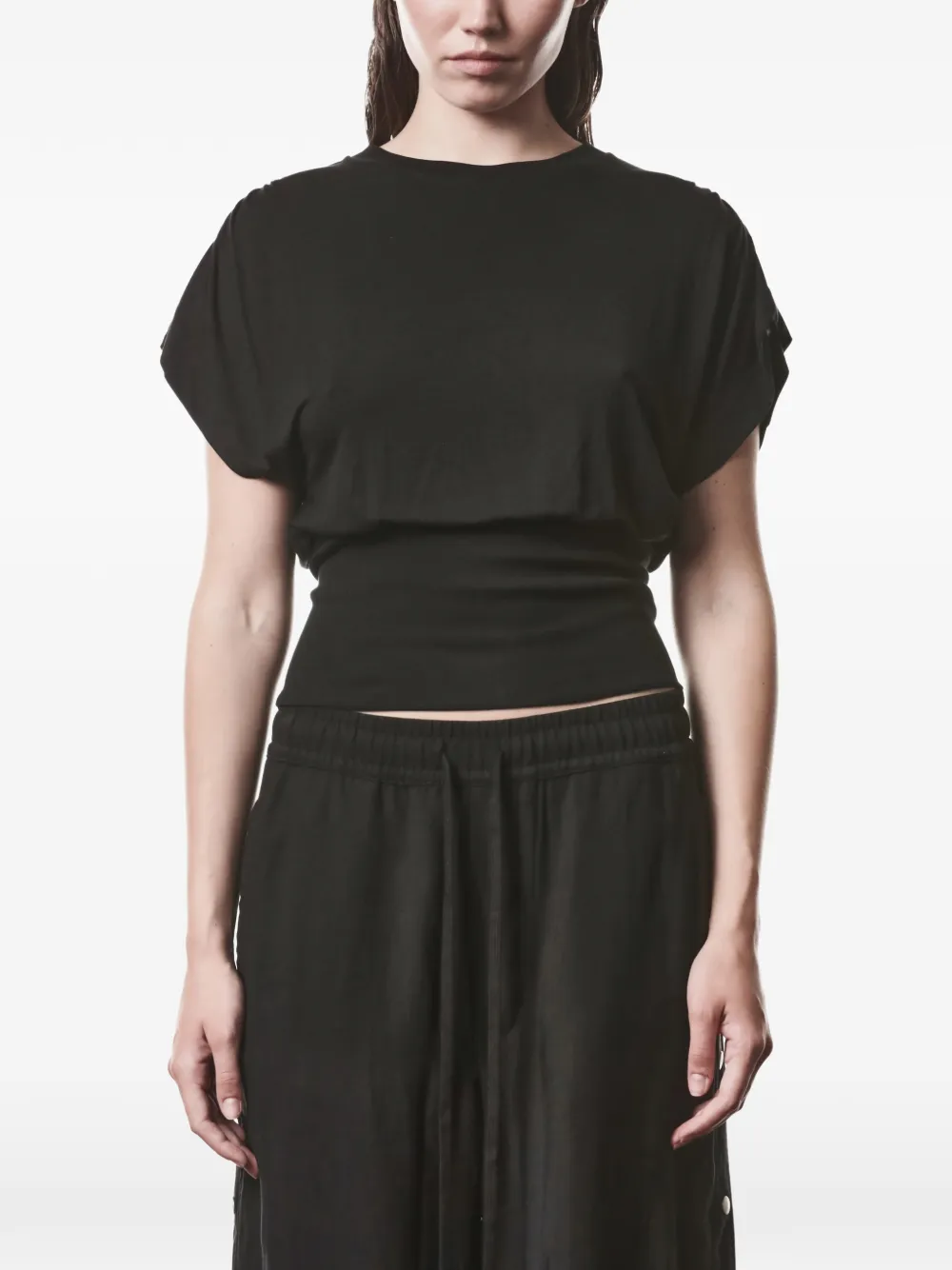 Thom Krom gathered T-shirt - Nero