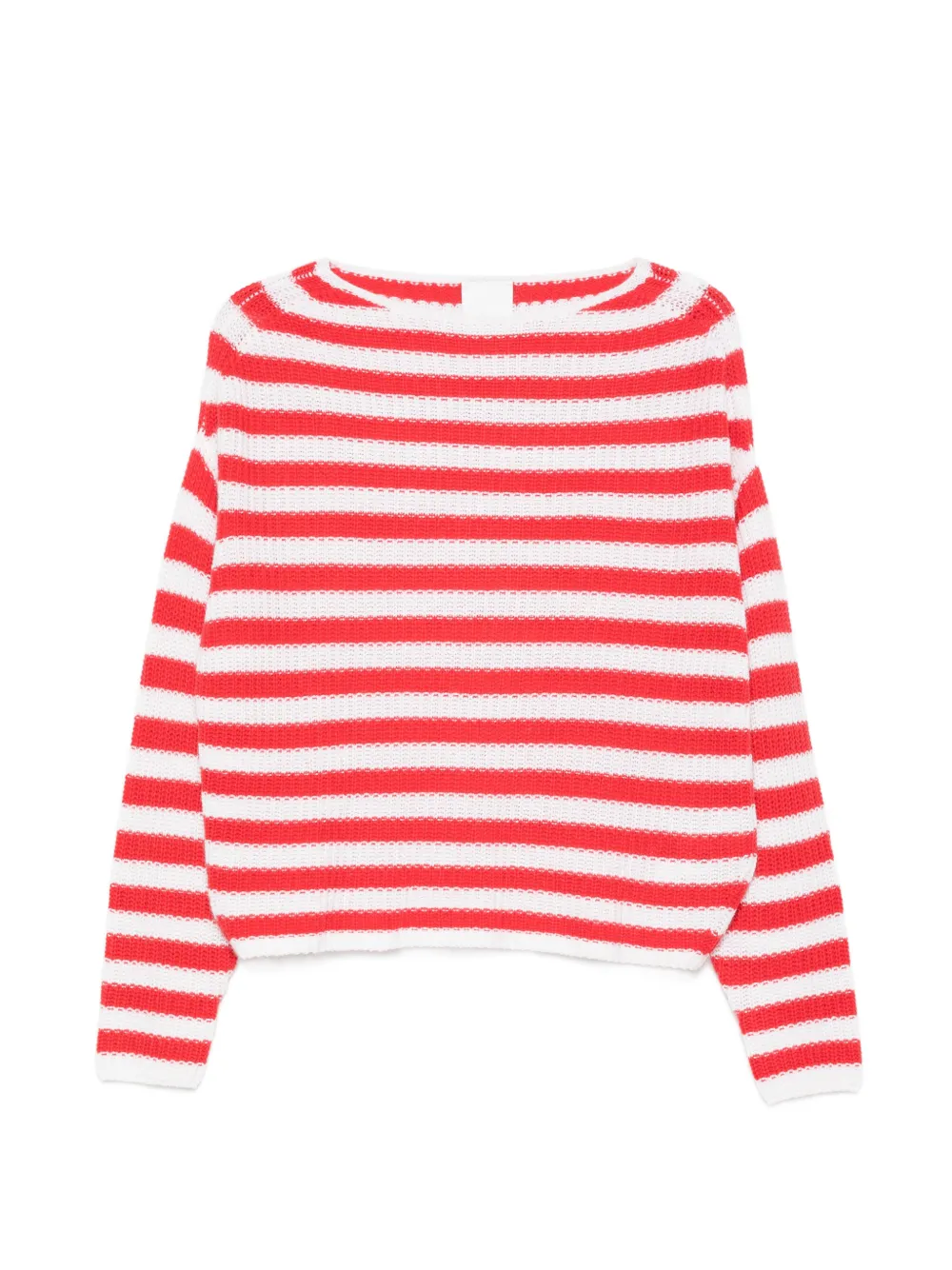 Allude striped boat-neck sweater - Rosso