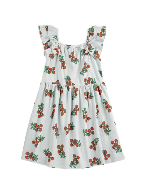 Bobo Choses ruffled tomatoes print dress