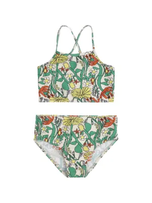 BURBERRY キッズ コントラスト チェック ストレッチナイロン ビキニ Burberry Kids Nova-check Bikini | Neutrals | FARFETCH