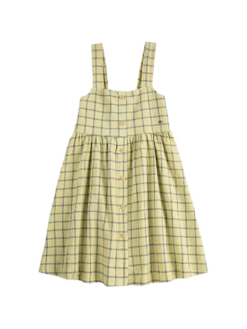 Bobo Choses Spicy Window Pane button woven dress