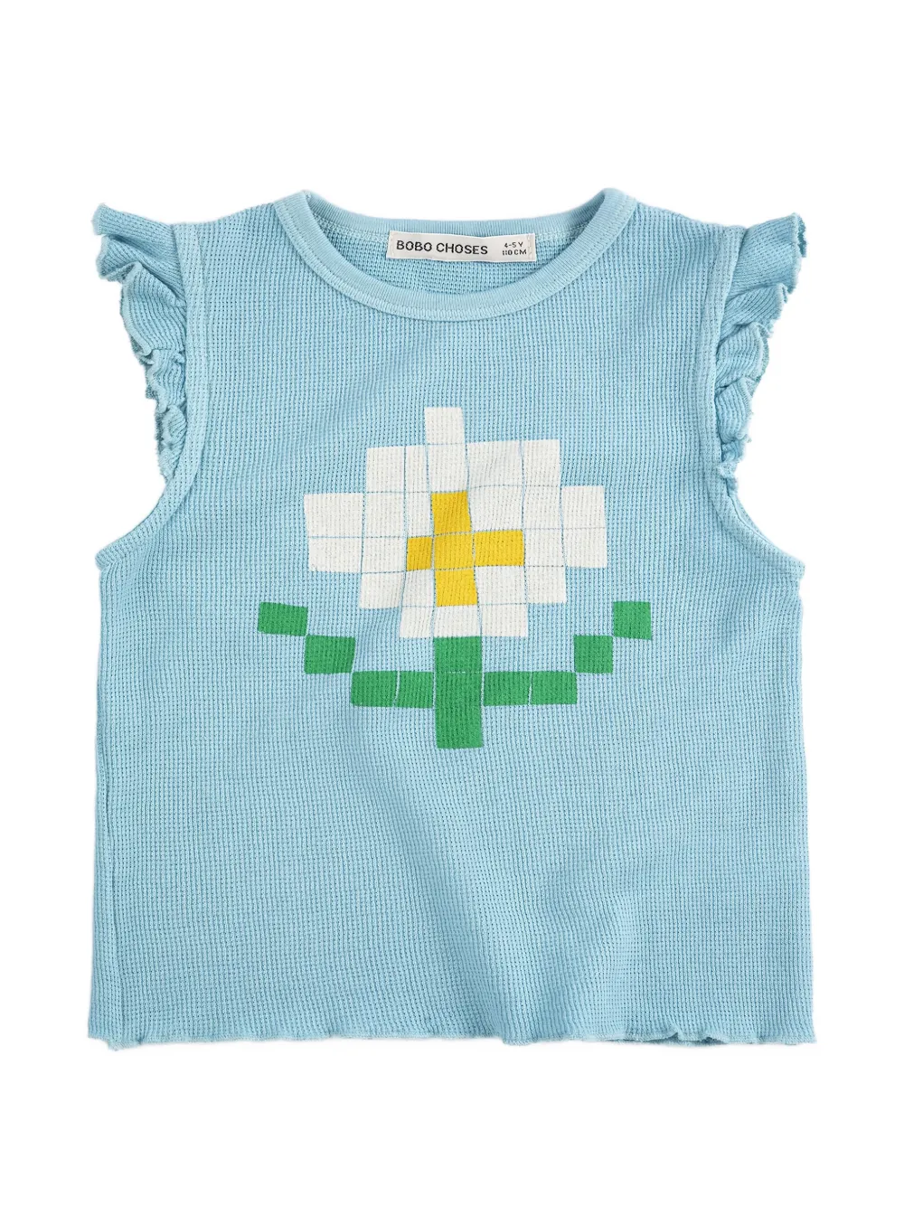 Bobo Choses Canotta Pixel Daisy con ruches - Blu