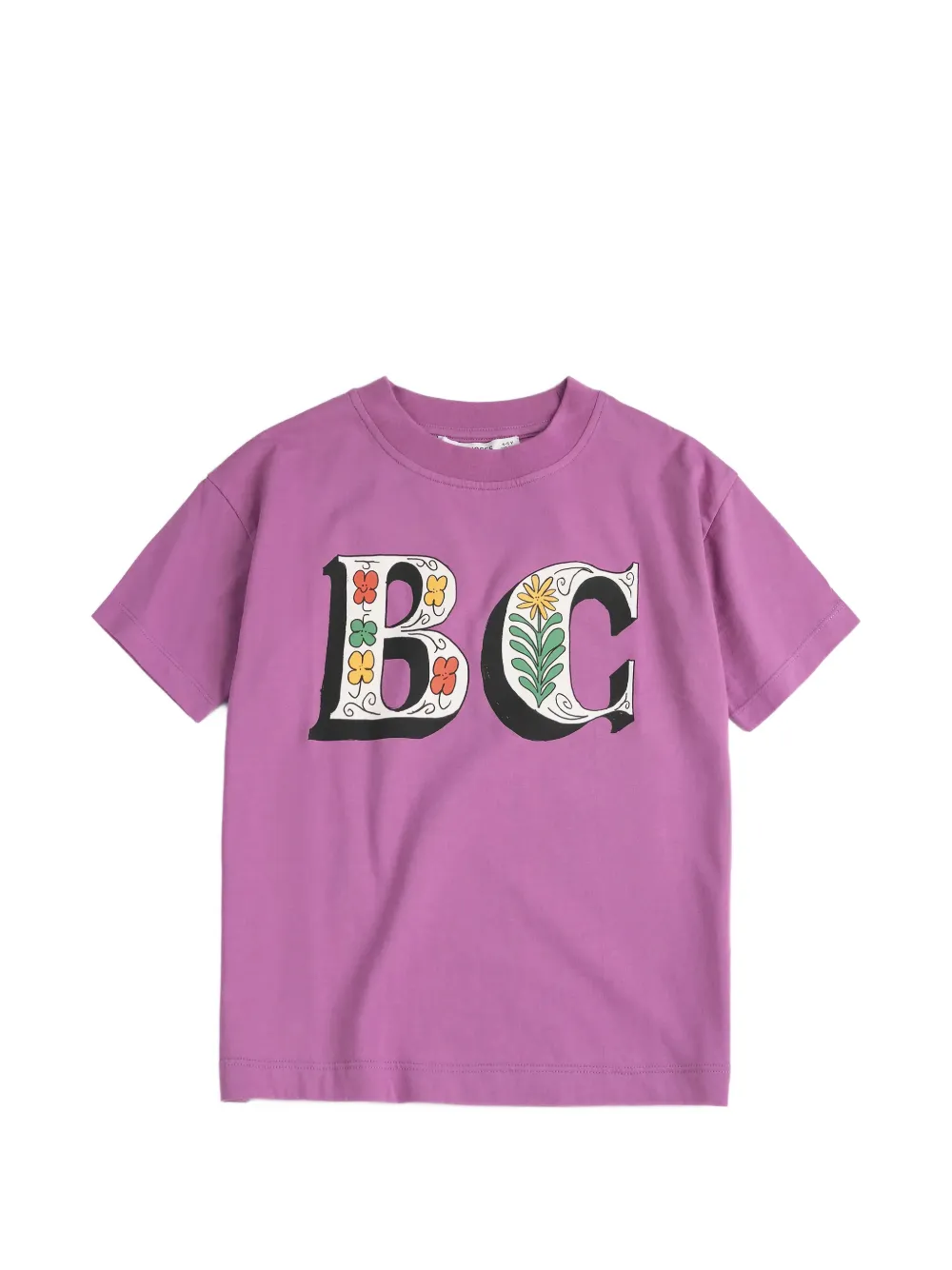 Bobo Choses Spring Letters floral-print short-sleeve T-shirt - Viola