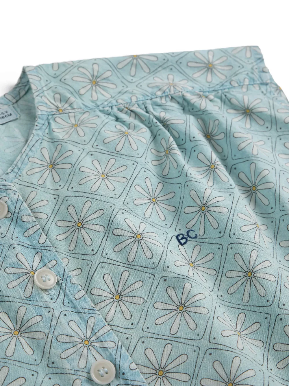  Bobo Choses Daisy Buttoned Top - Blue 