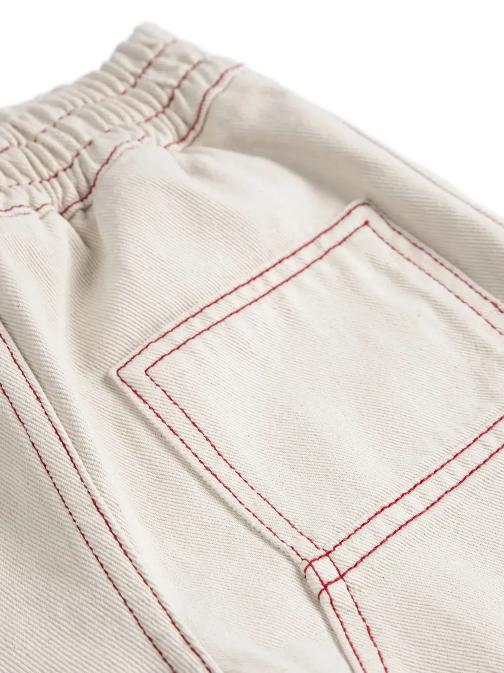 Bobo Choses Elastische broek met borduurwerk Beige