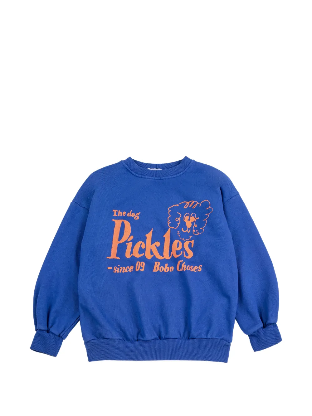 Bobo Choses Pickles The Dog ribbed sweatshirt - Blu
