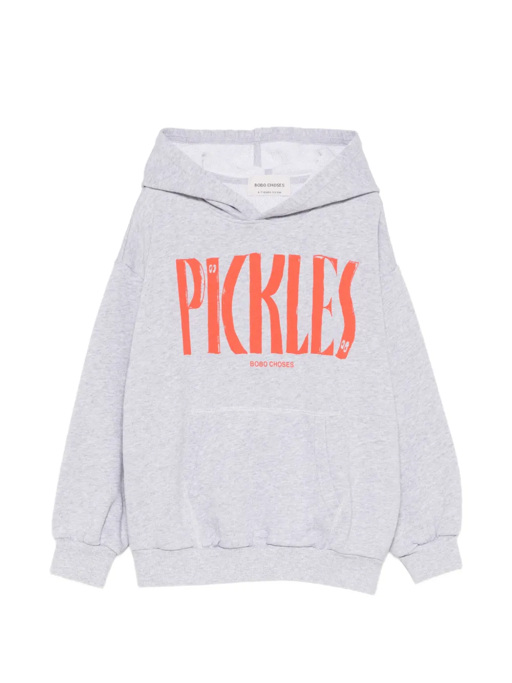 Bobo Choses Spicy Pickles kangaroo-pocket hoodie - Grigio