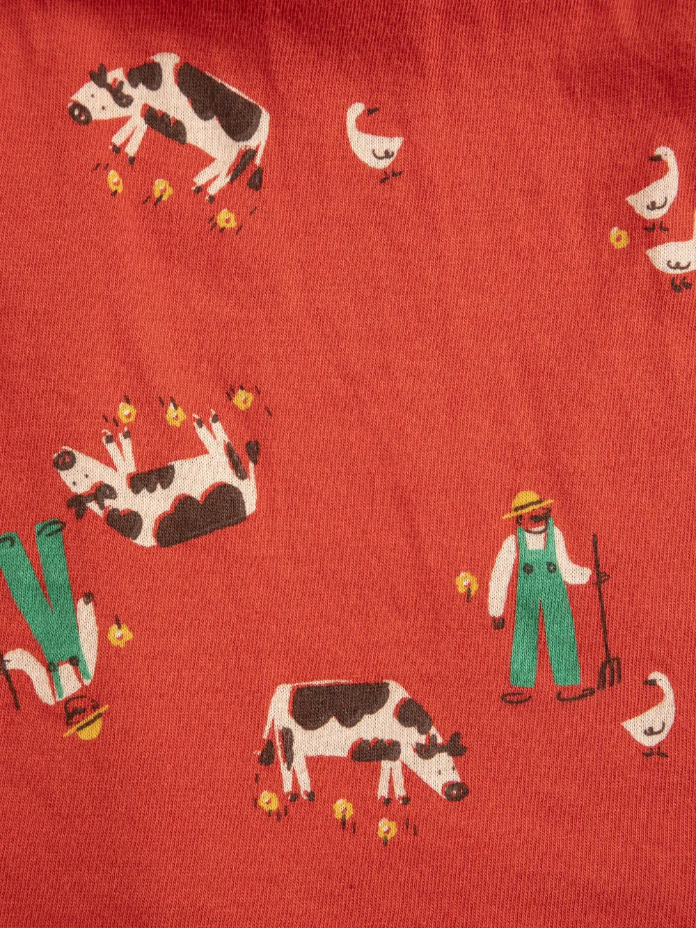  Bobo Choses Farm Adventure Elasticated Printed Skirt - Red 