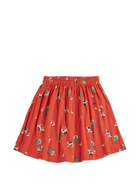 Bobo Choses farm adventure elasticated printed skirt