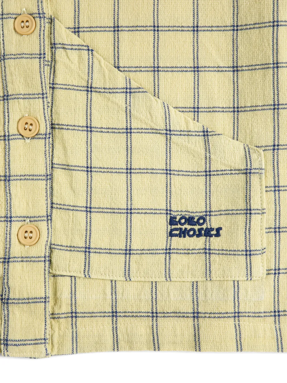  Bobo Choses Spicy Window Pane Check Shirt - Yellow 