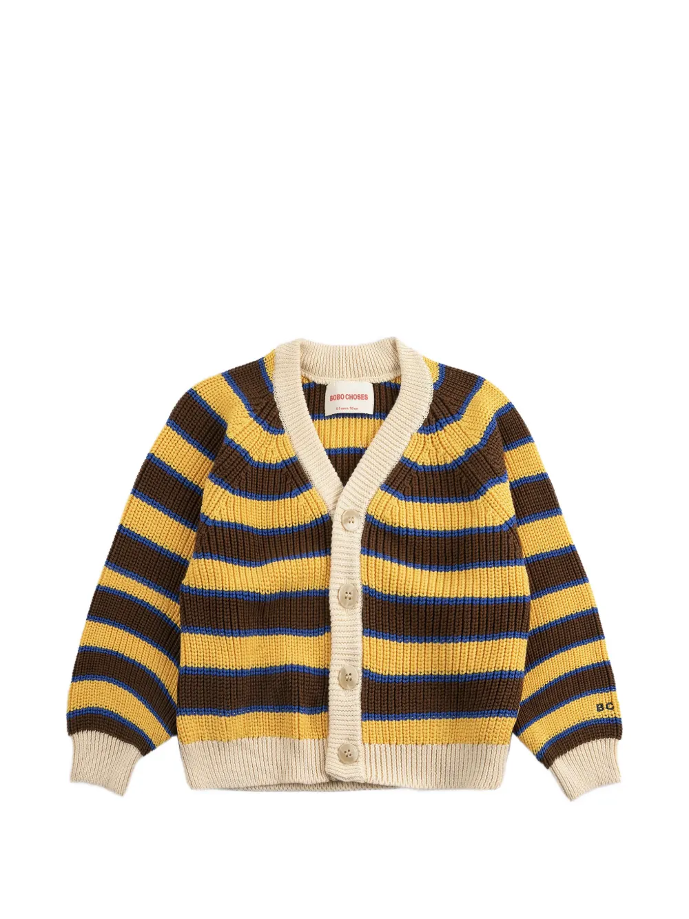 Bobo Choses striped V-neck cardigan - Giallo