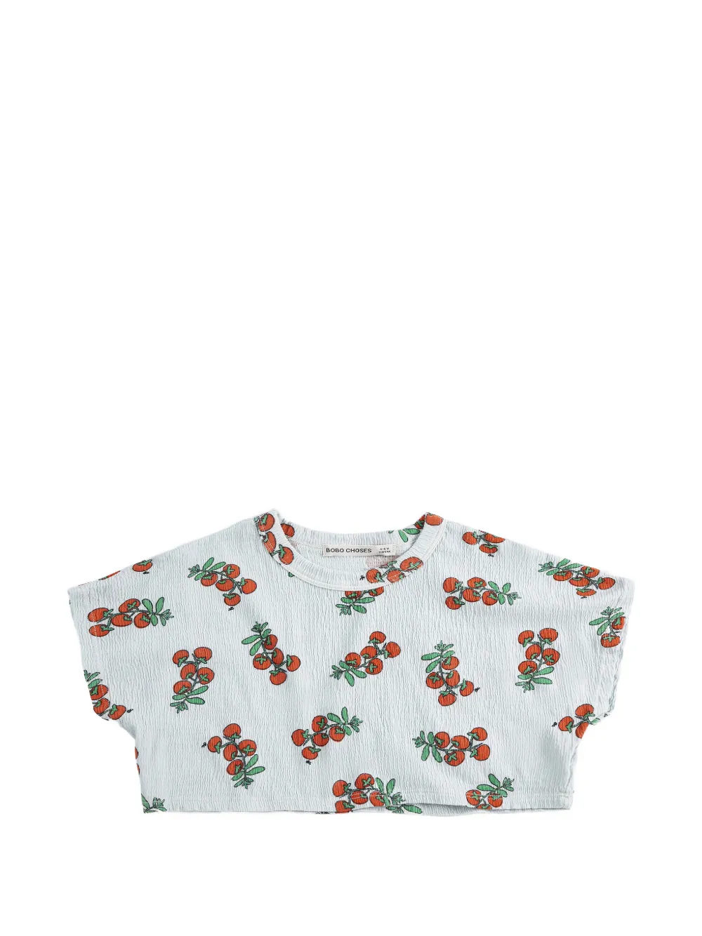 Bobo Choses T-shirt crop Juicy Tomatoes - Blu
