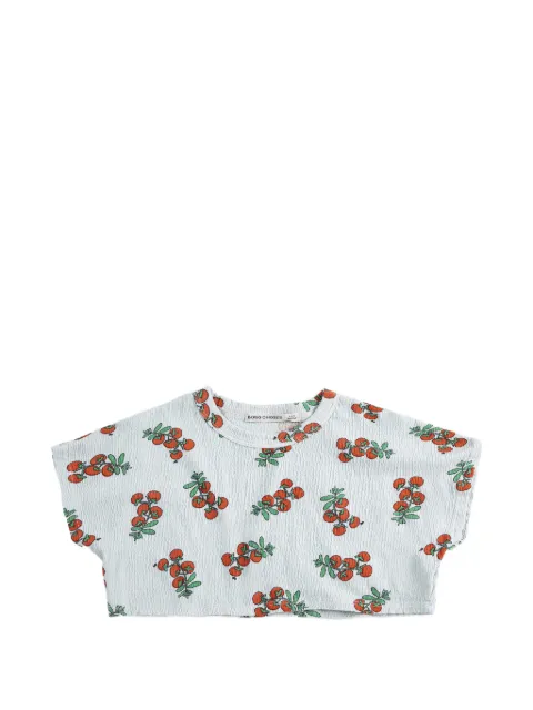 Bobo Choses Juicy Tomatoes all over cropped T-shirt