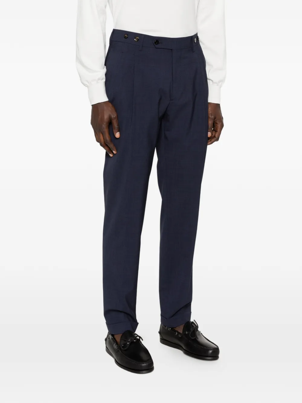  Berwich Pleated Trousers - Blue 