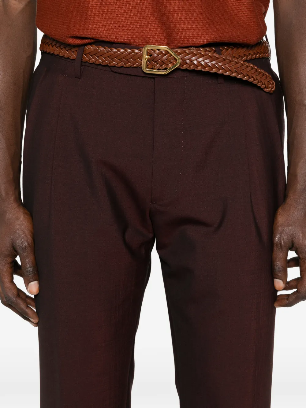 Cuffed Pleated Trousers