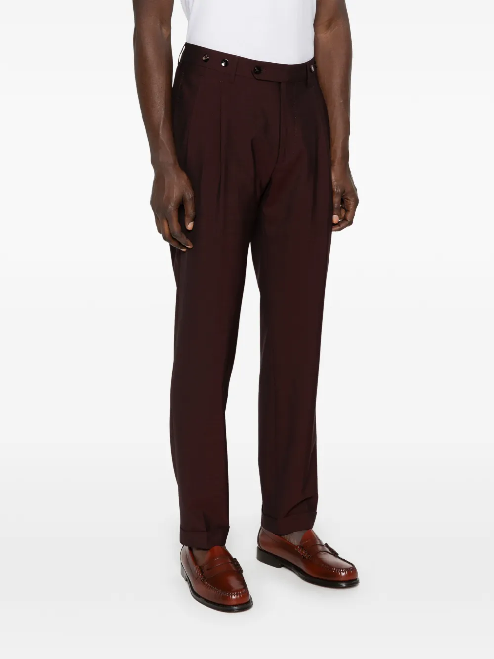 Cuffed Pleated Trousers