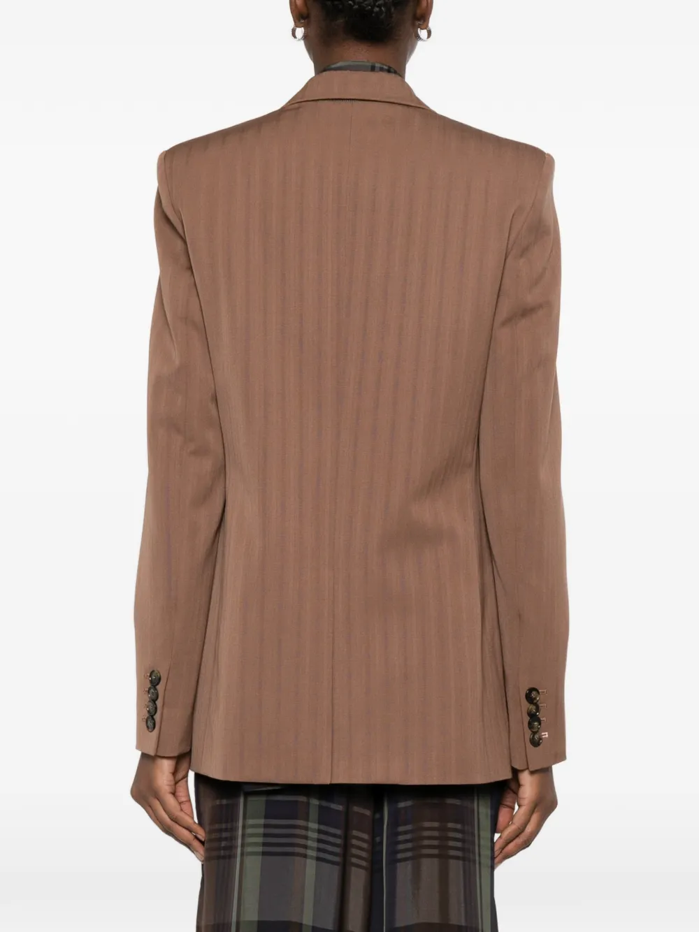 Stella McCartney Jack met dubbele rij knopen Bruin