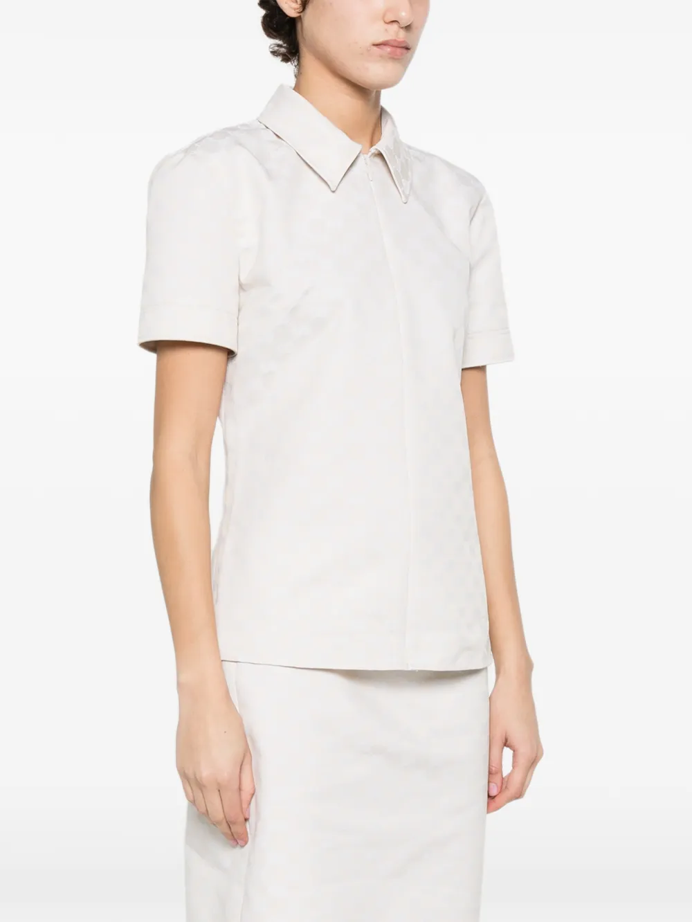 Gucci blouse met korte mouwen Beige