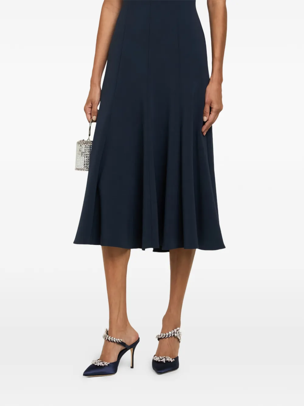 Manolo Blahnik Lurum crystal-embellished mules Blauw