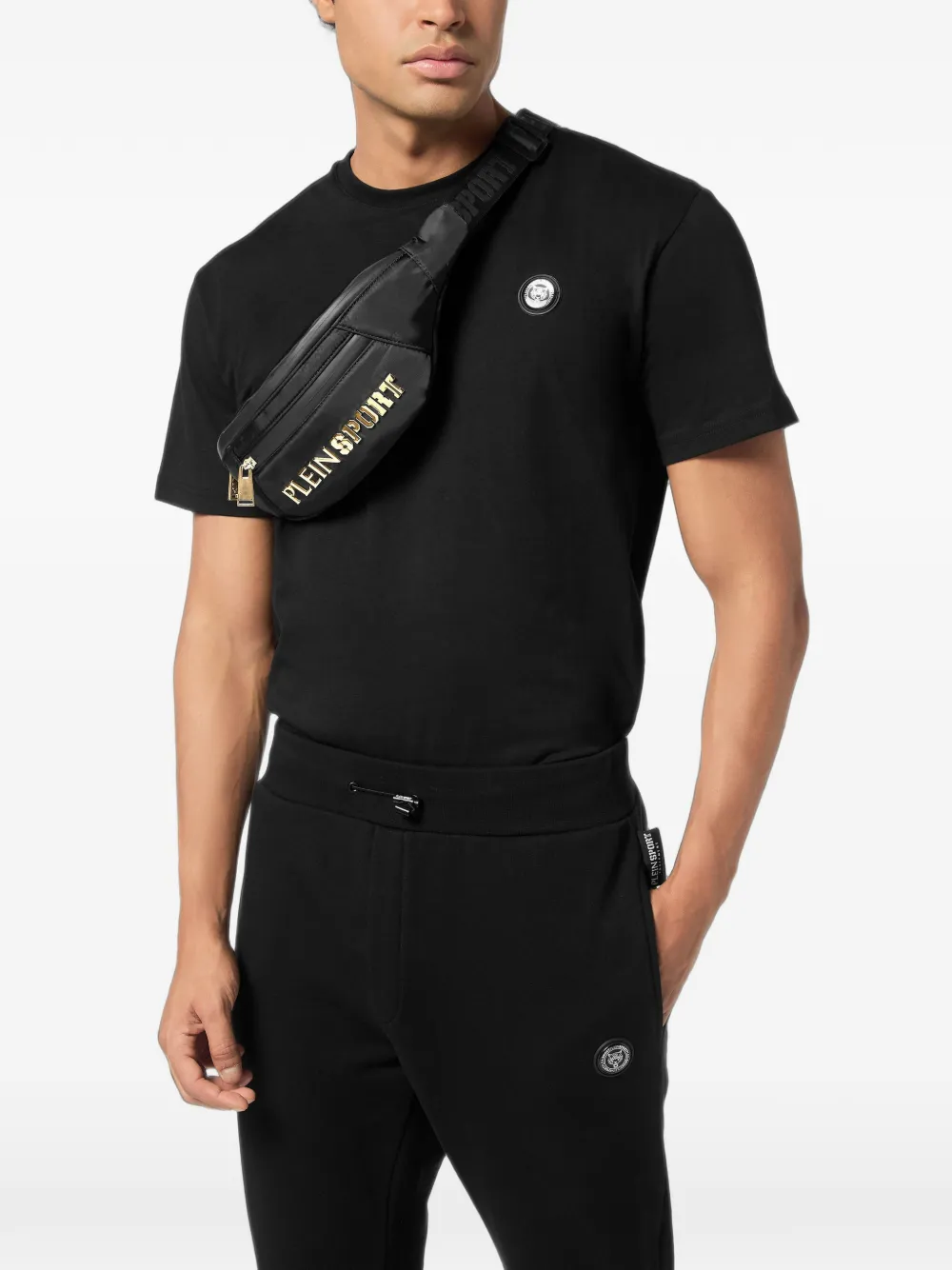 Plein Sport Heuptas met gespsluiting en logo Zwart