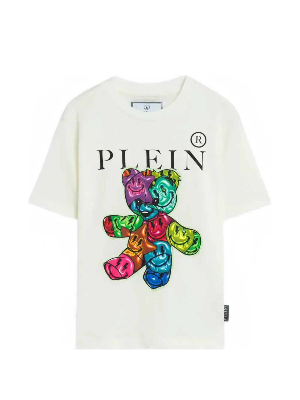 Philipp Plein Junior smiley-bear graphic T-shirt - Bianco