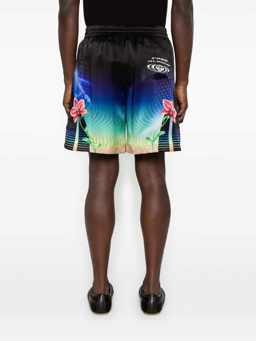 Casablanca Shorts met bloemenprint Zwart
