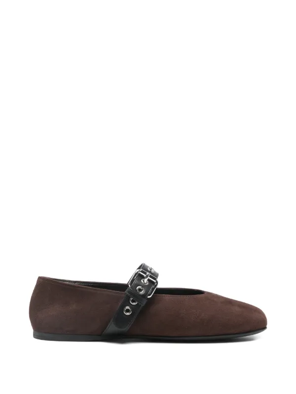 Miu Miu Suede Ballerinas in Brown