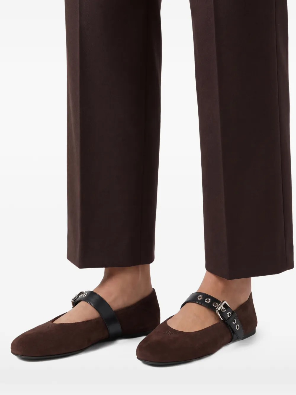 Miu Ballerina's met gespbandje Bruin