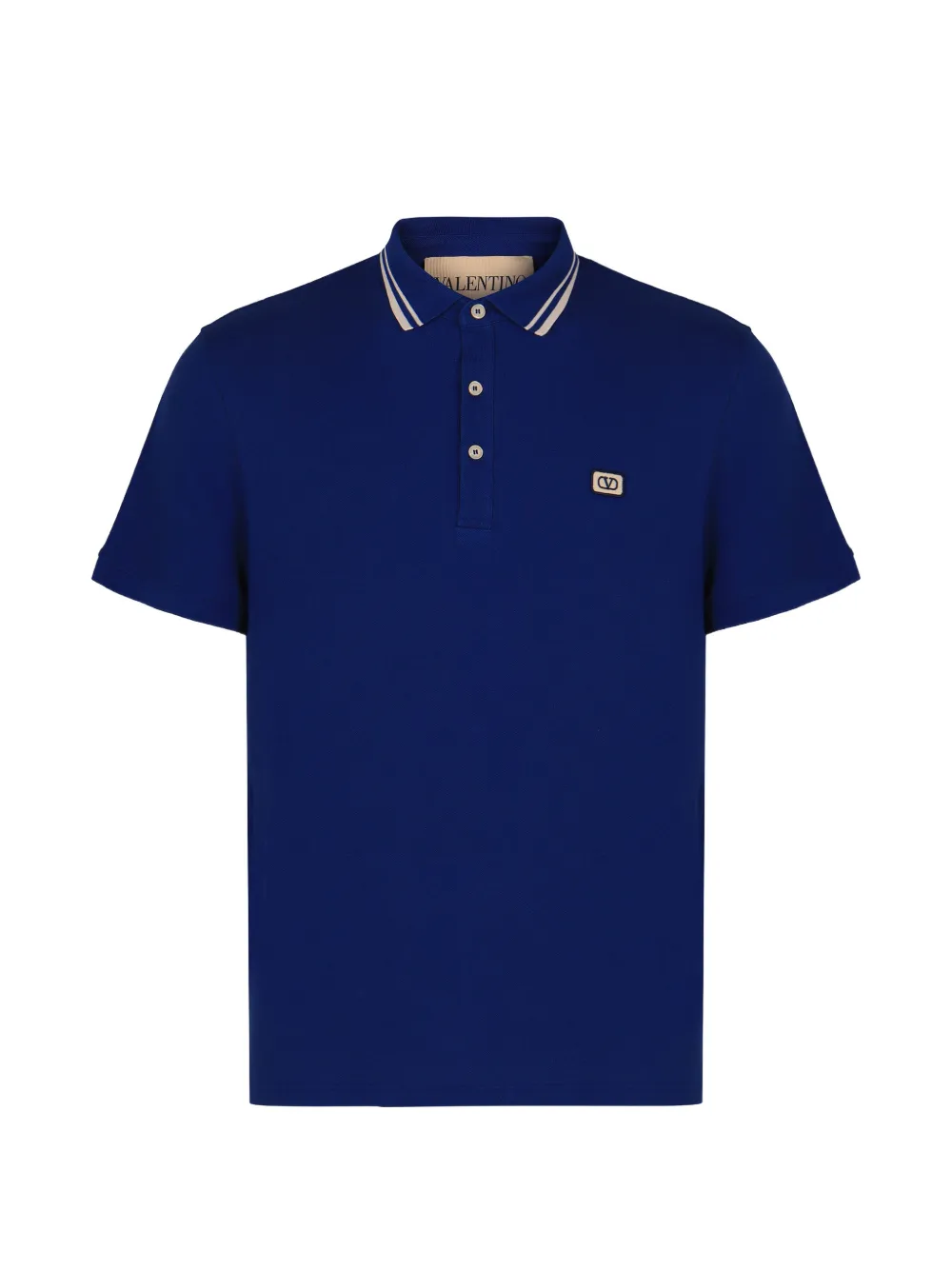 Valentino Garavani logo-embroidered polo shirt - Blu