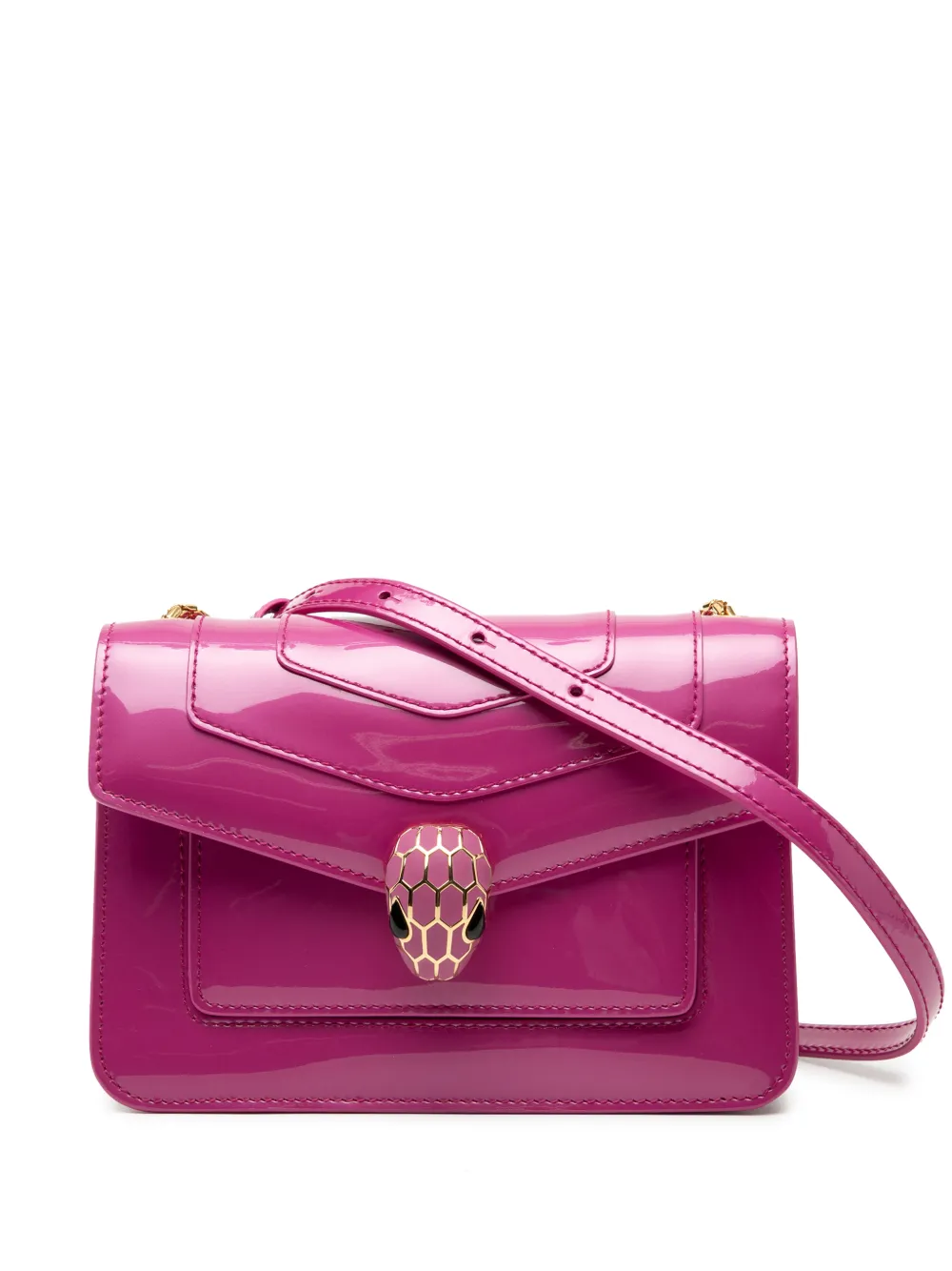 Bvlgari Pre-Owned 2000-2025 Patent Serpenti Forever crossbody bag - Rosa