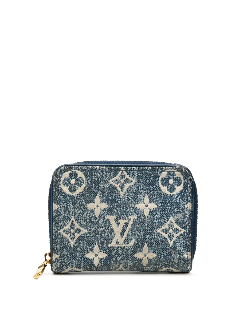 Louis Vuitton Pre-Owned 2021-2025 Monogram Jacquard Denim Zippy Purse coin pouch - Blau