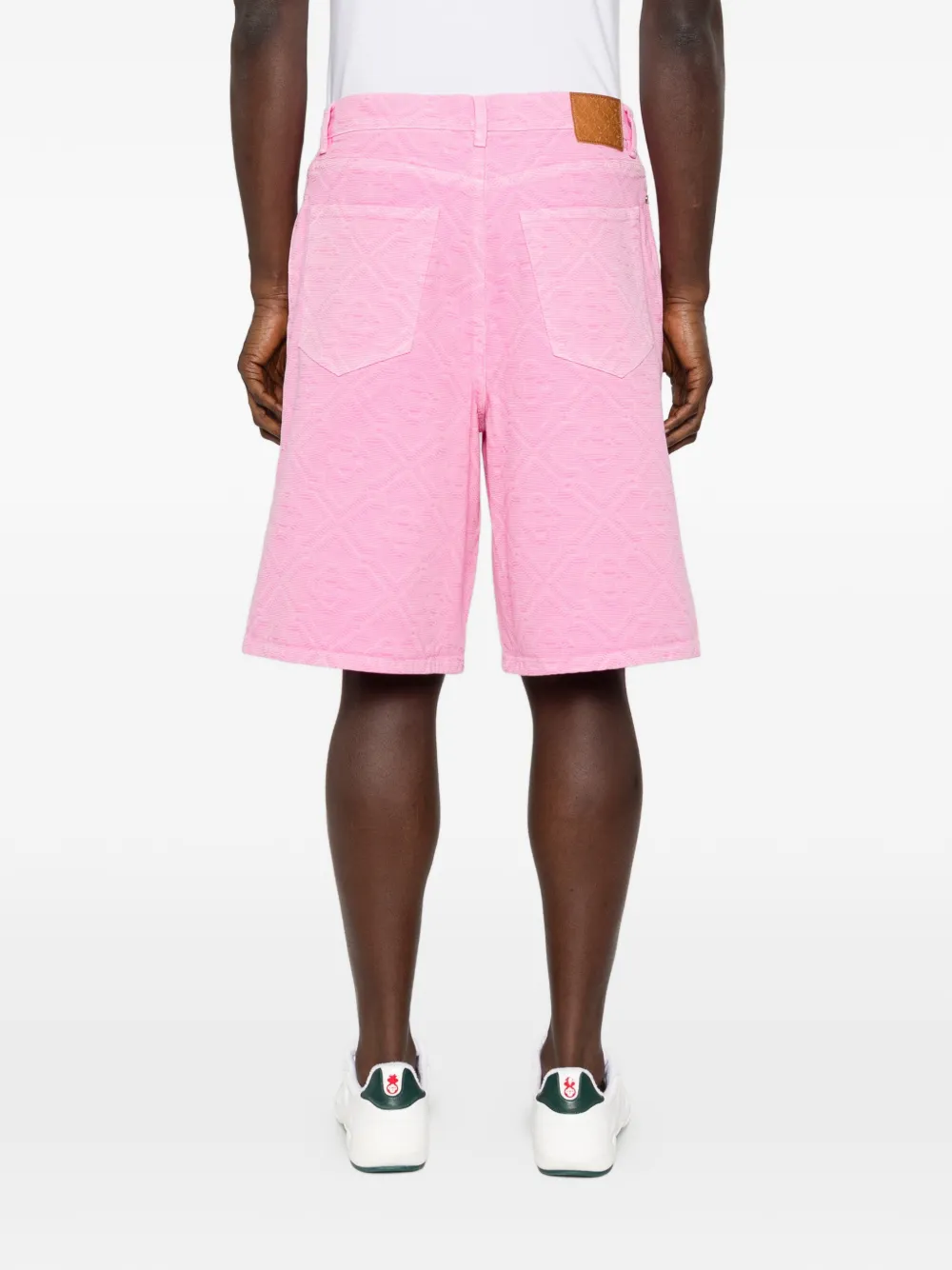 Casablanca Denim shorts met logopatroon Roze