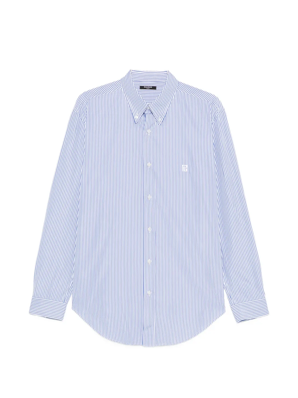 Balmain striped-pattern shirt - Blu