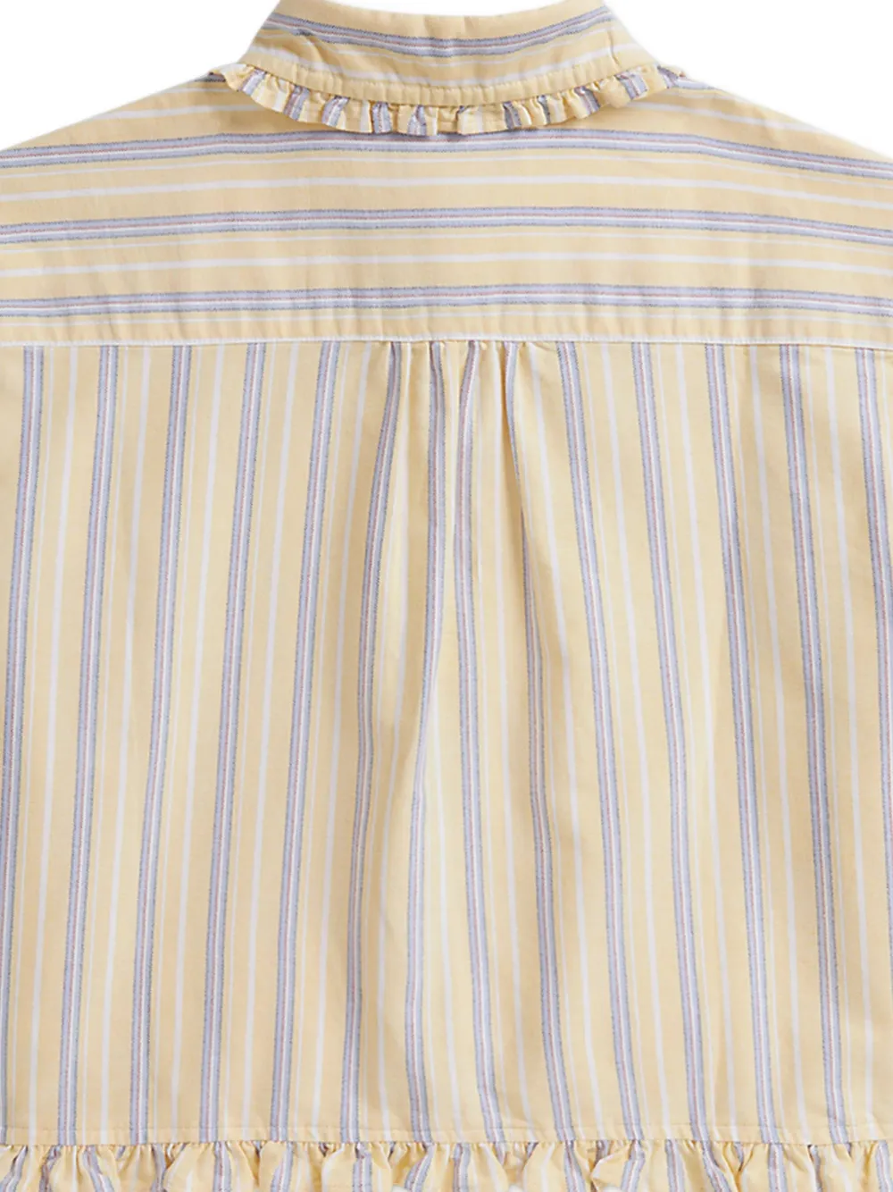 Ruffled-Trim Striped Shirt