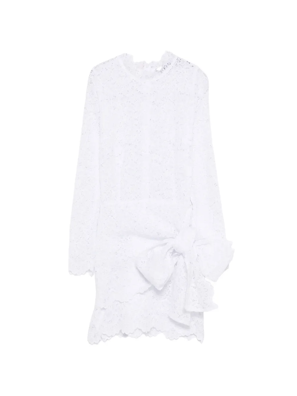 PNK lace tie-waist mini dress - Bianco