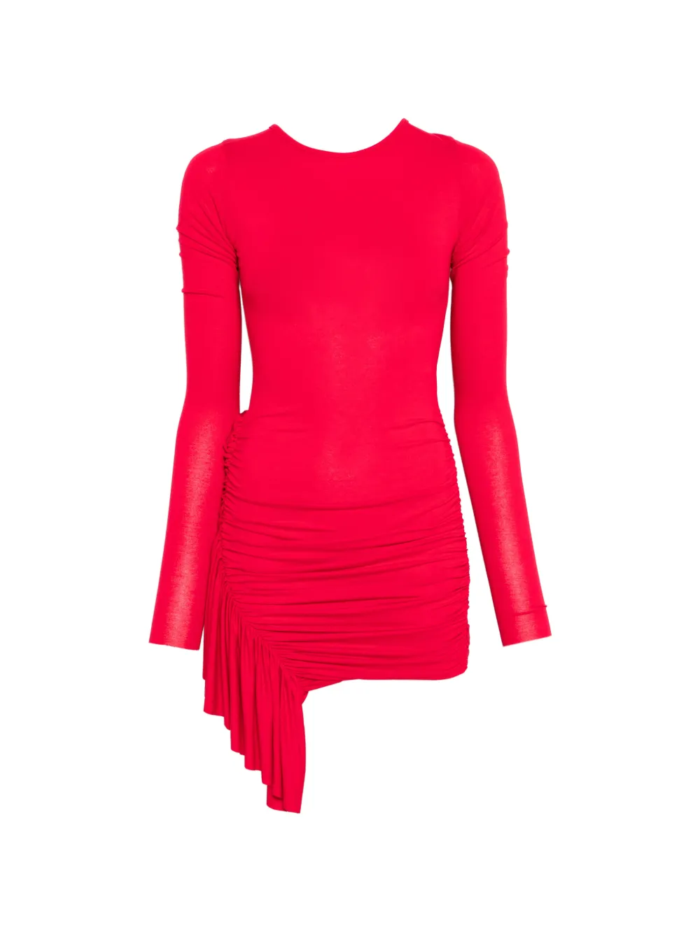 PNK ruched ruffled mini dress - Rosso