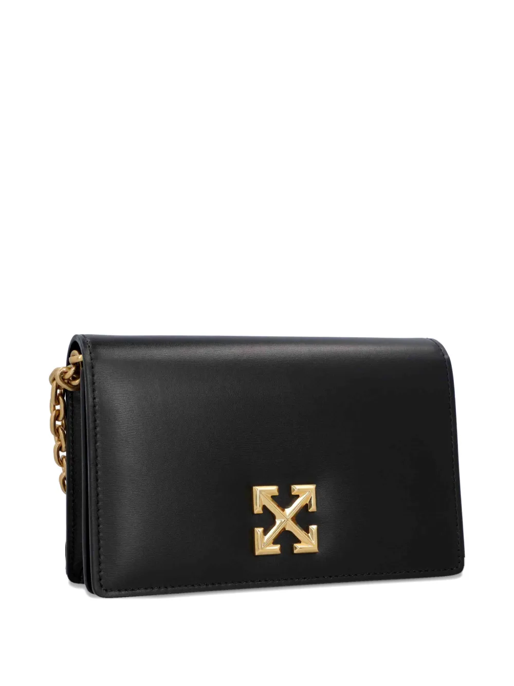  Off-white Pre-owned Small Jitney Chain Shoulder Bag - Black 