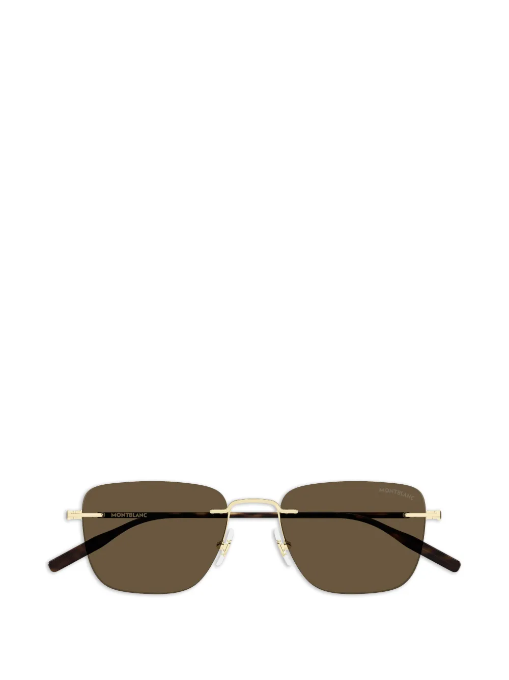 Montblanc square-frame sunglasses - Marrone