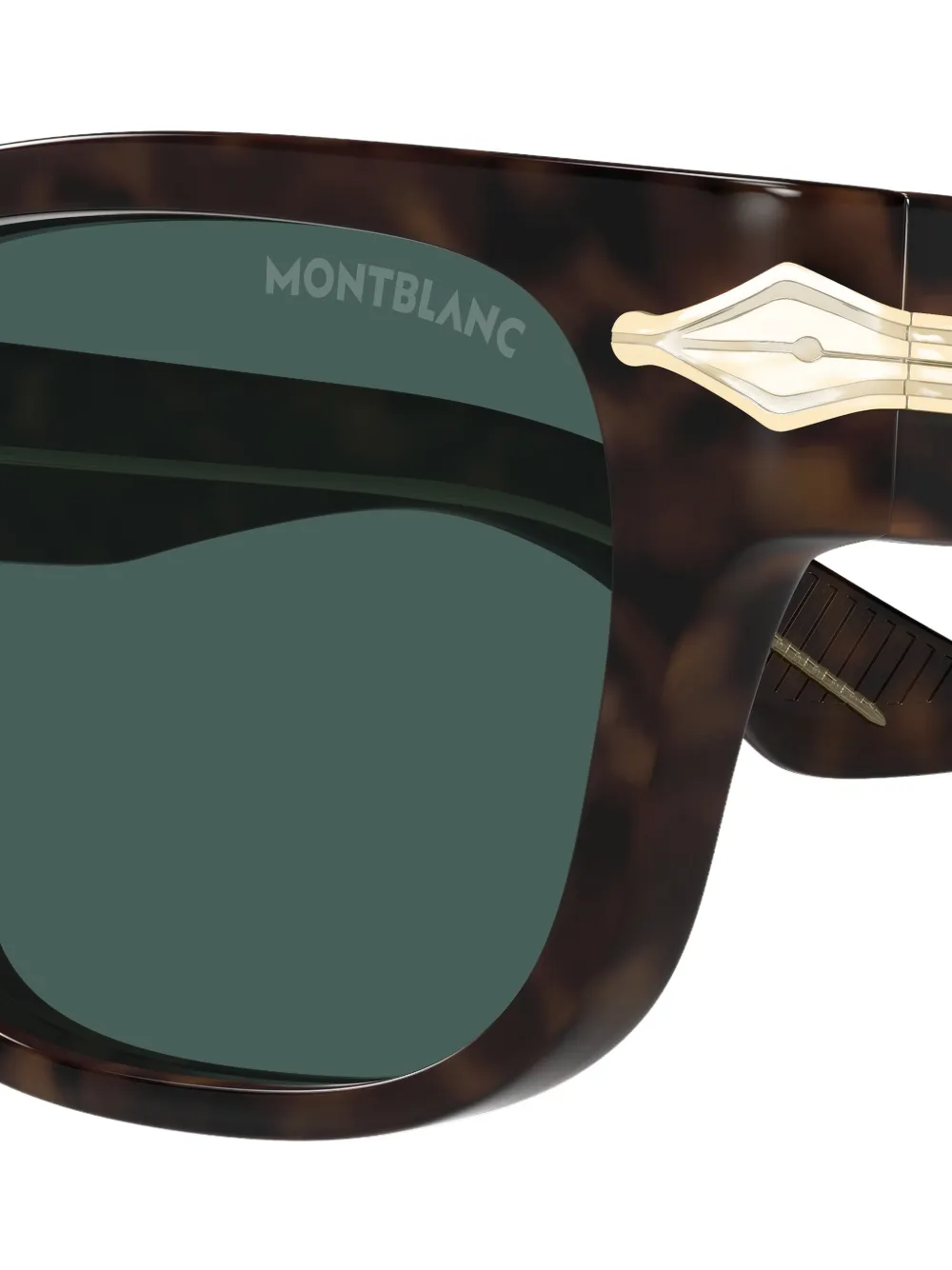  Montblanc Square-frame Sunglasses - Brown 