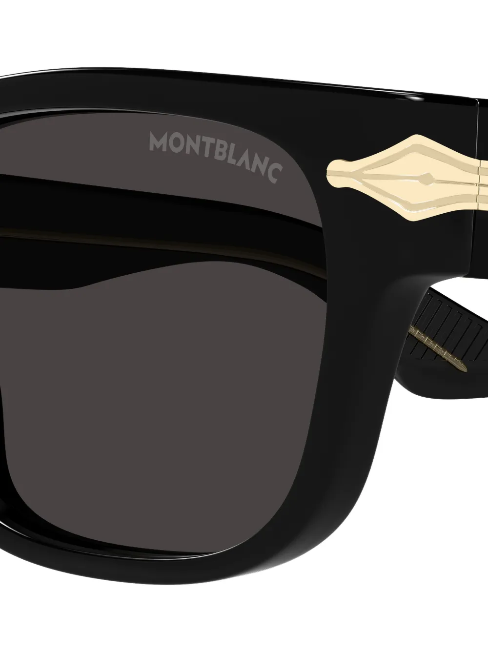 Montblanc Zonnebril met vierkant montuur Zwart