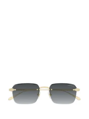 Montblanc square-frame Sunglasses | Silver | FARFETCH JO