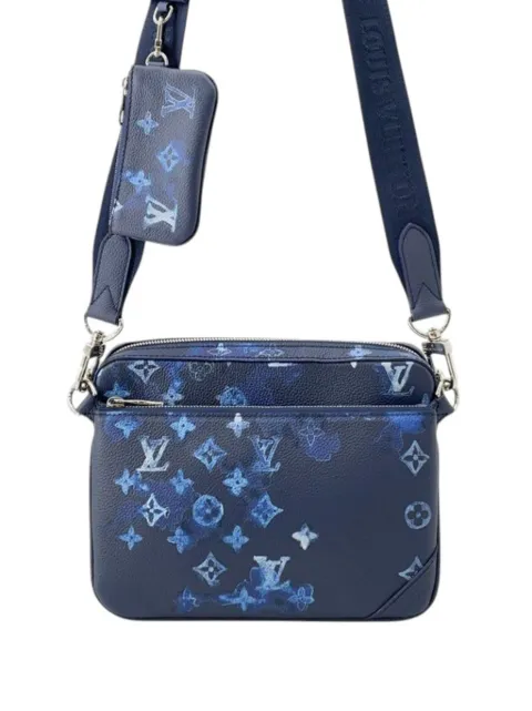 Louis Vuitton Pre-Owned 2021 モノグラム インク ウォーターカラー トリオ メッセンジャー ショルダーバッグ