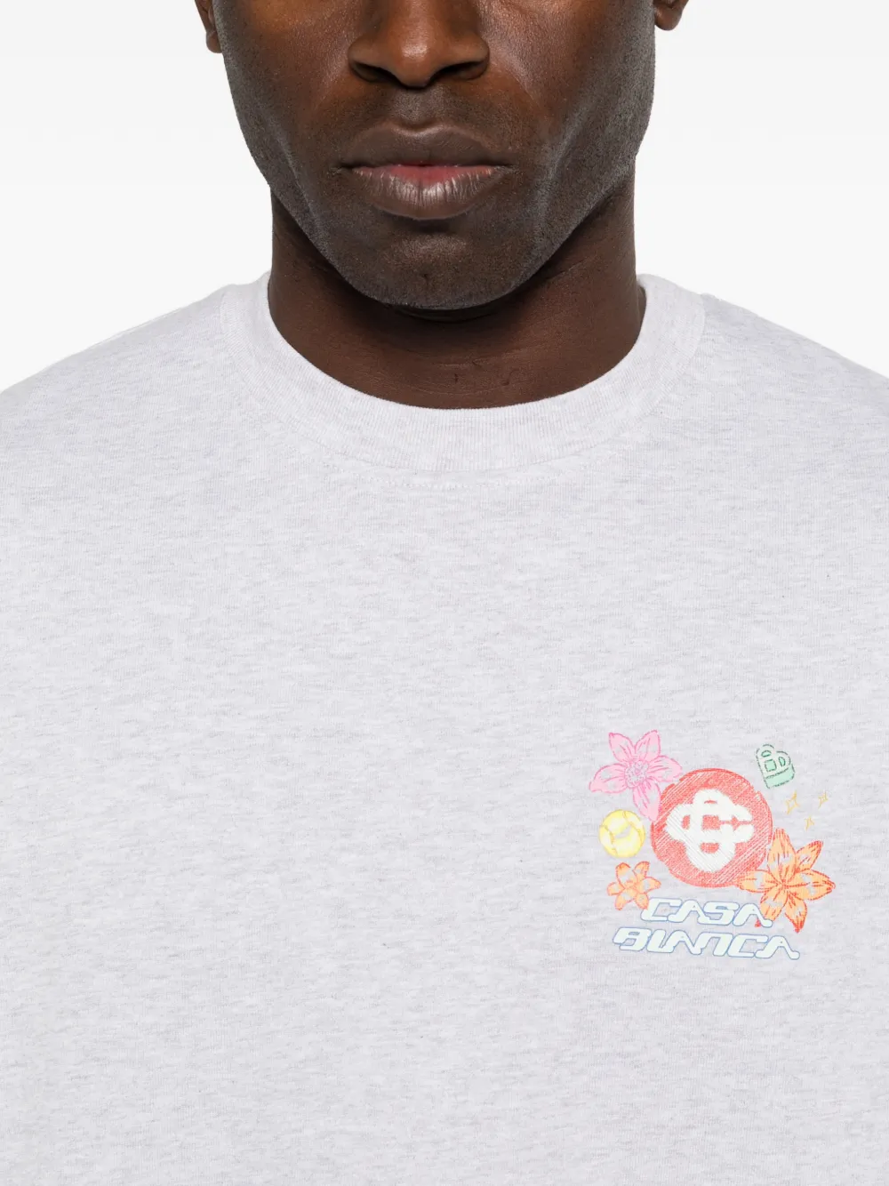 Casablanca T-shirt met logoprint Grijs