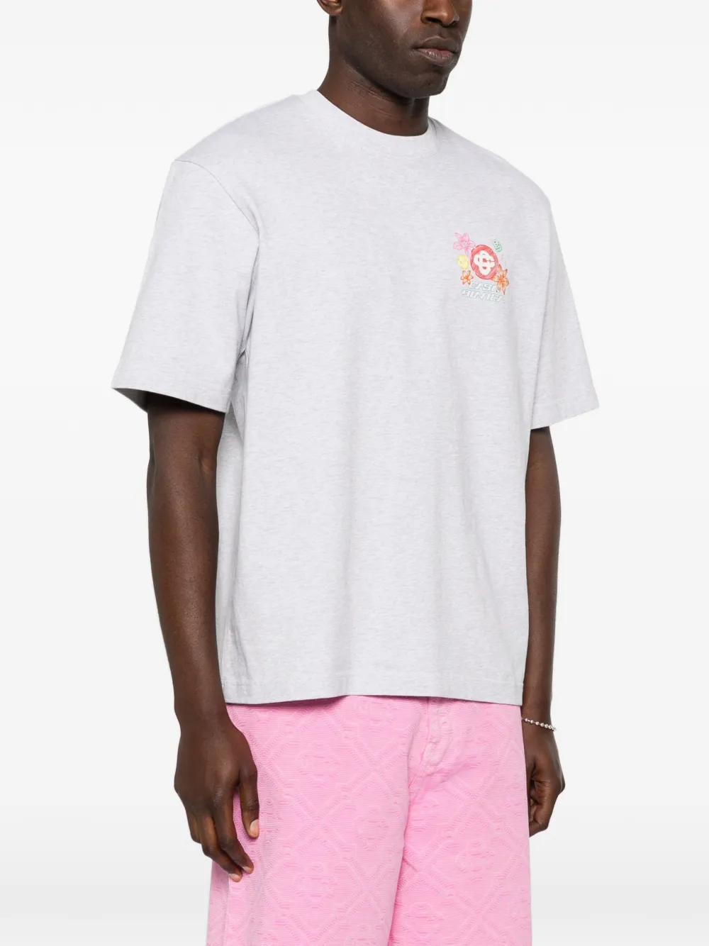 Casablanca T-shirt met logoprint Grijs