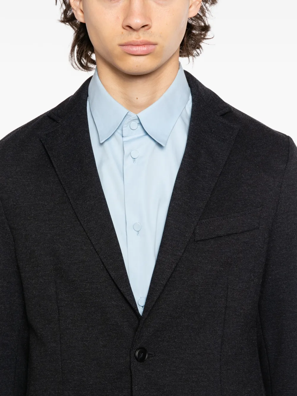 BOSS Blazer met enkele rij knopen Grijs