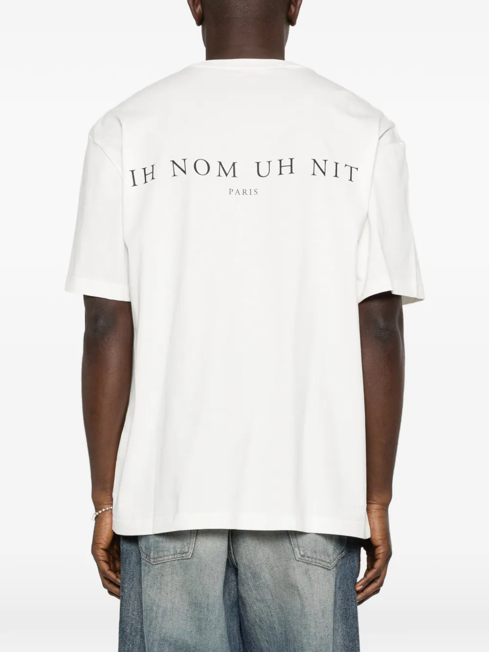 Ih Nom Uh Nit Mask Crosses T-shirt met print Wit
