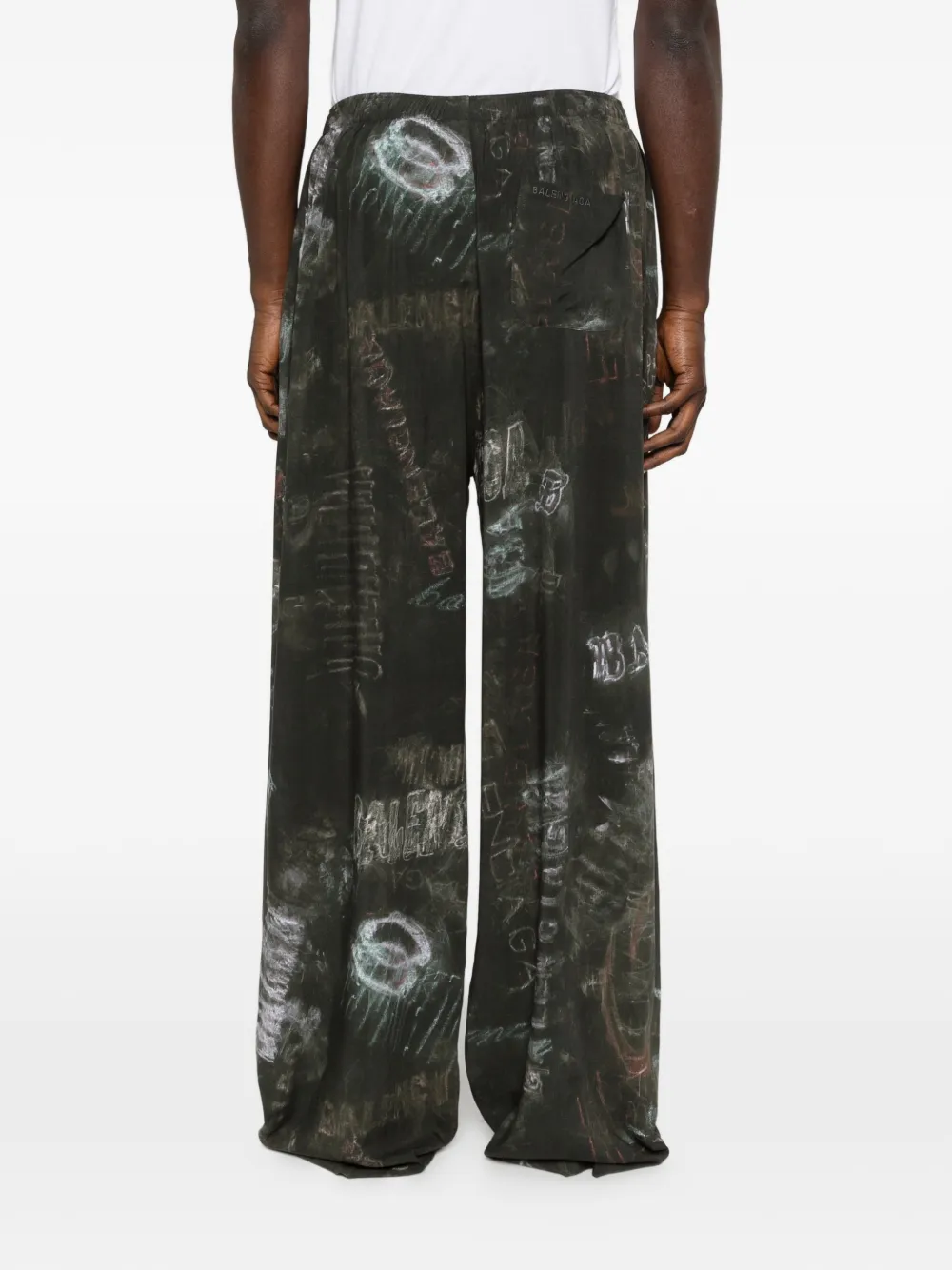 Balenciaga Trainingsbroek met elastische tailleband Groen